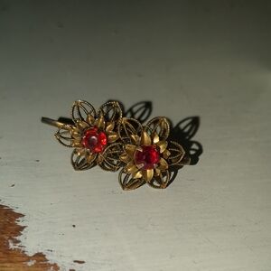 Vintage Twist-On Vermeil Earrings